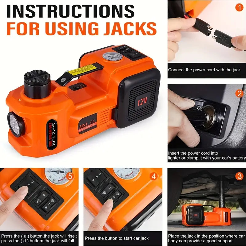 Electric Hydraulic Car Jack Kit