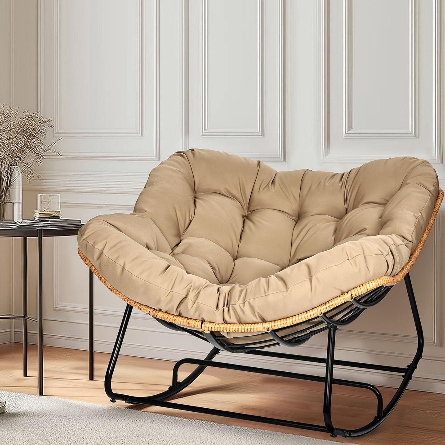 Oversized Egg-Shaped Rocking Recliner Chair