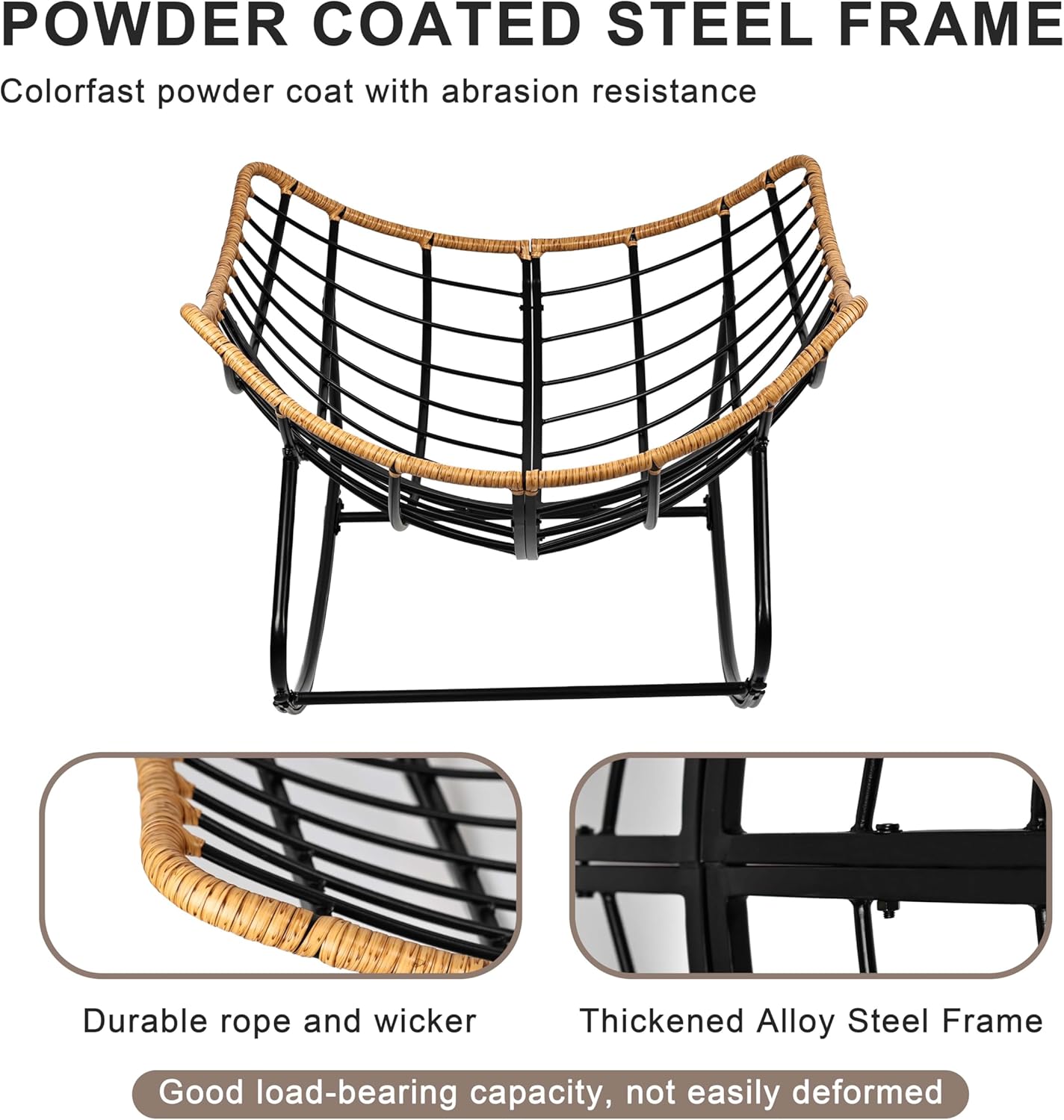 Oversized Egg-Shaped Rocking Recliner Chair