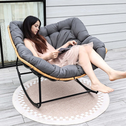Oversized Egg-Shaped Rocking Recliner Chair
